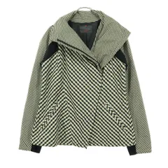 美品 HIROKO KOSHINO ヒロココシノ ギンガムチェック 長袖 中綿ジャケット 40 ブラック トランク TRUNK レディース 古着