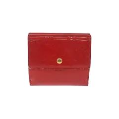 LOUIS VUITTON ルイヴィトン Wホック財布/ポルトモネビエカルトクレディ  ヴェルニ/ポムダムール/TH1014 M91982   レッド レディース / 241006002037