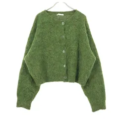 美品 ehka sopo エヘカソポ 長袖 カーディガン F グリーン レディース 古着