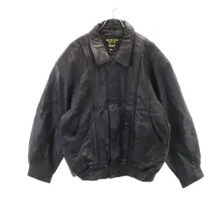 RUMOUR HOUSE 羊革 レザージャケット LL ブラック 中綿 ブルゾン メンズ 古着