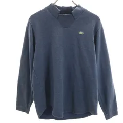 LACOSTE ラコステ 日本製 長袖 シャツ 3 ネイビー系 メンズ 古着
