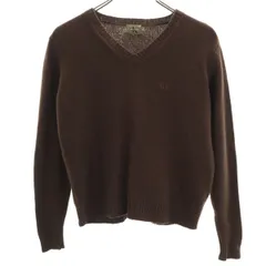 Calvin klein カルバンクライン 長袖 Vネック セーター M ブラウン ニット レディース 古着