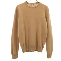 UNIQLO ユニクロ カシミヤ100％ 長袖 セーター S ベージュブラウン ニット メンズ 古着