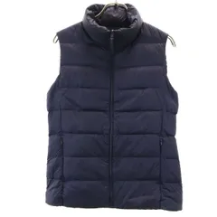 美品 UNIQLO ユニクロ ウルトラライト ダウンベスト S ネイビー 収納袋付き レディース 古着