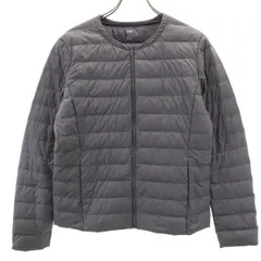 美品 UNIQLO ユニクロ コンパクト ウルトラライトダウンジャケット M グレー レディース 古着