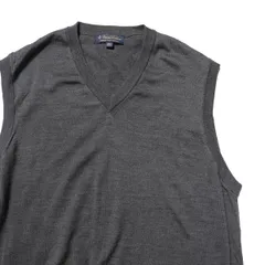 00's 10's イタリア製 ブルックスブラザーズ Vネック メリノウール ニットベスト (XXL) 灰 00年代 旧タグ オールド BROOKS BROTHERS アメリカ古着 USED ビンテージ ヴィンテージ