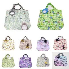 ジブリエコバッグ トートバッグ フック付 新しいデザイン 柄選べる おしゃれ 鞄につける 新品