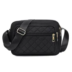 ショルダーバッグ レディース 斜めがけ おしゃれ 黒金 キルティング ナイロン 鞄 マザーズバッグ 収納 ポケット