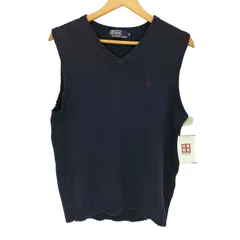 ポロバイラルフローレン Polo by RALPH LAUREN 90s ポニー刺繍 Vネック コットンニットベスト メンズ import：S 