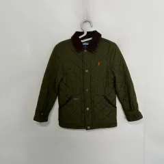 ポロ ラルフローレン キッズ キルティング ジャケット S 8 カーキ