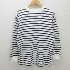 G■ニコアンド/niko and ... ボーダー柄/ロンT カットソー【M】白黒/LADIES/97【中古】■