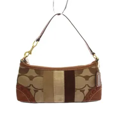 コーチ COACH ハンドバッグ シグネチャー キャンバス レザー ブラウン ベージュ 6899 /YM