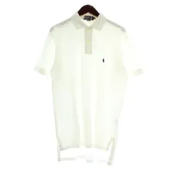 ポロ ラルフローレン POLO RALPH LAUREN USA製 ポロシャツ 半袖 ポニー ロゴ 刺繍 M 白 ホワイト /XZ ■GY18