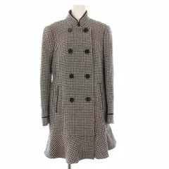レッド ヴァレンティノ RED VALENTINO スタンドカラーコート アウター ミドル ハウンドトゥース 38 黒 白 NR3CIOE5321 /KHのサムネイル