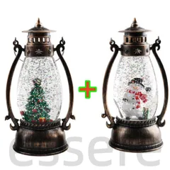 クリスマス 飾り 置き物 クリスマスツリー 雪だるま 2個セット 水晶玉 ハンドランプ クリスマスオブジェ 北欧 室内 おしゃれ インテリア 雑貨