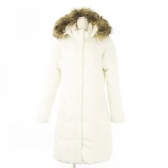 エディーバウアー EDDIE BAUER ダウンコート ロング丈 フーディ ファー付き 650フィル ダブルジップ 比翼 MP 白 ホワイト /CK22 ■GY42