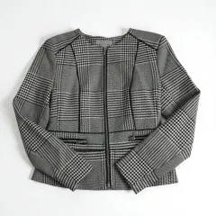 H&M ジッパー型 ハウンドトゥース CHECK ジャケット