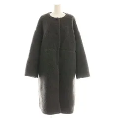 ジャーナルスタンダード レリューム JOURNAL STANDARD relume ウォッシャブルボアロングコート ノーカラー F グレー /HK ■OS