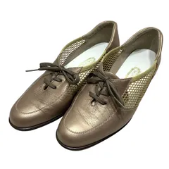 【美品】銀座ヨシノヤ (21) スニーカー 運動靴 メッシュ ウォーキングシューズ 本革 レザー 定番デザイン