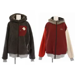 クリフメイヤー KRIFF MAYER K.MAYER リバーシブル ひっくりJK ボアジャケット ジップアップ フード L グレー ボルドー 2016604L /BM ■MT