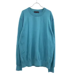 CABaN キャバン 23SS コットンカシミヤ プレーンクルーネックニットセーター 59-02-31-02001 ブルー Lのサムネイル