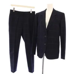 ポールスミス PAUL SMITH シングルスーツ チェック柄 テーラードジャケット パンツ スラックス 42 40 紺 /TK