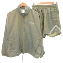 アディダス adidas セレクト イリデッセント セットアップ バスケットボール ウェア ジャケット ショートパンツ イージー ロゴ L カーキ /FF