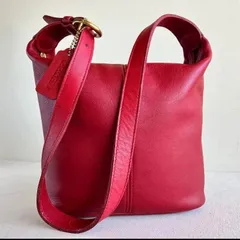 Vintage Coach Soho Mini Bucket Shoulder Bag Red