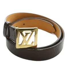 ルイヴィトン LOUIS VUITTON ヴェルニ サンチュール ベルト バックル エナメル レザー モノグラム 総柄 38/95 茶色 ブラウン M6849 /XZ ■OH ■GY19