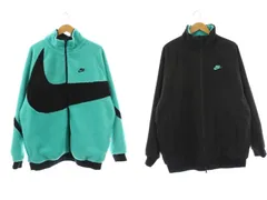 ナイキ NIKE SWSH FULL ZIP JKT ボアジャケット ブルゾン リバーシブル 3XL ブラック エメラルドグリーン /ES ■OS