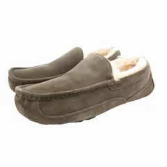 アグ UGG フォーメン for MEN アスコット Ascot モカシン スリッポン ムートンシューズ ロゴ スエード US9 27cm グレー 1101110 /GVのサムネイル