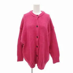 ビーミングバイビームス B:MING LIFE STORE by BEAMS 22AW エドワード ケーブルニット カーディガン クルーネック アルパカ混 長袖 F ピンク /HO△ 0318