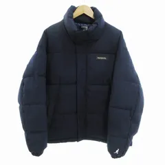 カンゴール KANGOL MONO-MART 別注 ビッグシルエット ラバーネーム ボリュームスリーブ 中綿ジャケット ハイネック L 紺 ネイビー jk513 /HO□ 0405のサムネイル