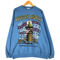 古着 90年代 ヘインズ Hanes HEAVYWEIGHT プリントスウェットシャツ トレーナー USA製 メンズXL相当 ヴィンテージ/eaa601536