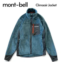 mont-bell モンベル 1106527 クリマエアジャケット フリース ナイロン切替 裏起毛 袖サムホール S ブルー×グレー ★M52