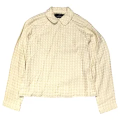 tricot COMME des GARCONS(トリココムデギャルソン) 98SS ヴィンテージ 丸襟 重ねボタン 織り シャツ ジャケット TB-020140 FREE アイボリー AD1997