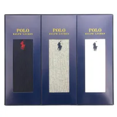 ポロ ラルフローレン POLO RALPH LAUREN 3足 セット 靴下 ワンポイント ロゴ 刺繍 ウール混 紺 白 グレー ホワイト ネイビー 24-26㎝