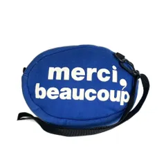 メルシーボークー mercibeaucoup ポーチ ショルダーバッグ プリント 青 ブルー 白 ホワイト メンズのサムネイル
