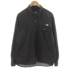 ザノースフェイス THE NORTH FACE ロングスリーブナイロンデニムヌプシシャツ L/S NYLON DENIM NUPTSE SHIRT 長袖 ロゴ XL 黒 ブラック NR72130 /AN30