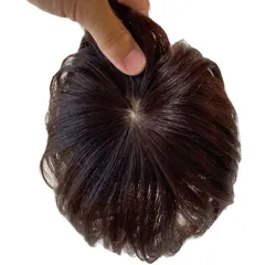 メンズ トップウィッグ レディース カツラ つむじ 女性 頭頂部 トップピース 男性 ポイントピース かつら 薄毛 脱毛 部分ウィッグ 人毛100% 人毛 部分カツラ ヘアピース ショート トップカバー brillare つむじにヘアプラスワイド＋ Luce