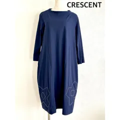 【日本製】CRESCENT　クレッシェント　ワンピース　M　濃紺　カジュアル　送料込み　6459716