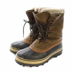 ソレル SOREL CARIBOU WL Boot カリブー ウール スノーブーツ レザー 切替 ボア レースアップ 27cm 茶 ブラウン 黒 ブラック NM1481-334 /KU