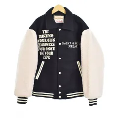 セントマイケル SAINTMICHAEL CPFM Leave Me Alone Varsity Jacket リーブミーアローン バーシティジャケット ブルゾン M 黒 ブラック SM-YS1-0000-C08 ☆AA★