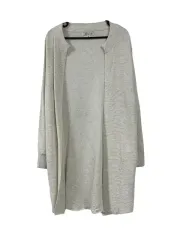 M ROSE H ウールコットン ノンボタン オーバーサイズ ロングカーディガン クリーム