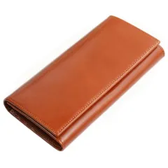 財布 メンズ 長財布 2つ折り レディース 大容量 栃木レザー イタリアン レザー BUTTERO 本革 かぶせ型 YKKファスナー プレゼント 人気ブランド カード19枚 一流の革職人が作る (Brown 栃木レザー)