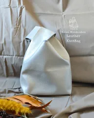 (14) レザー ノットバッグ ワンハンドルバッグ ミニトート