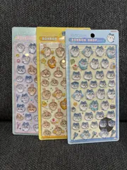 ちいかわ ボンボンドロップシール 3種セット 正規品 ぷっくり うさぎ ハチワレ ちいかわ キラキラ BONBON DROP ボンボンドロップ