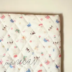 【50×150生地】コーディロイ／アニマル＆フラワー