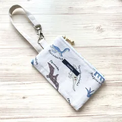 ハンドメイド 携帯ゴミ袋ポーチ ロールゴミ袋ポーチ 恐竜柄