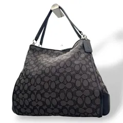 コーチ トートバッグ 黒 シグネチャー ワンショルダー s81 キャンバス ハンドバッグ 肩掛け可 肩かけ可 ブラック ロゴタグ レザー 本革 F36424 COACH